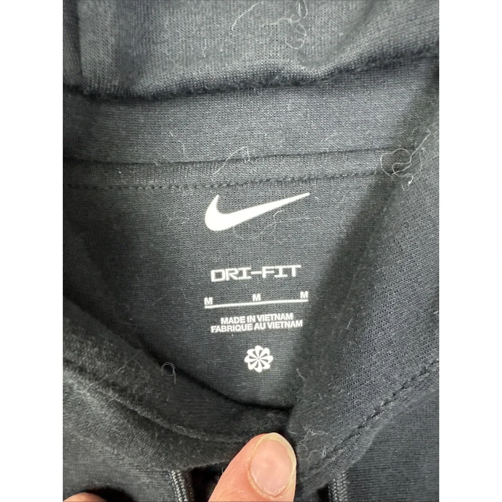 Nike Dri-Fit Primary Fleece UV Hoodie Mens M Black Pullover Sweatshirt EUC